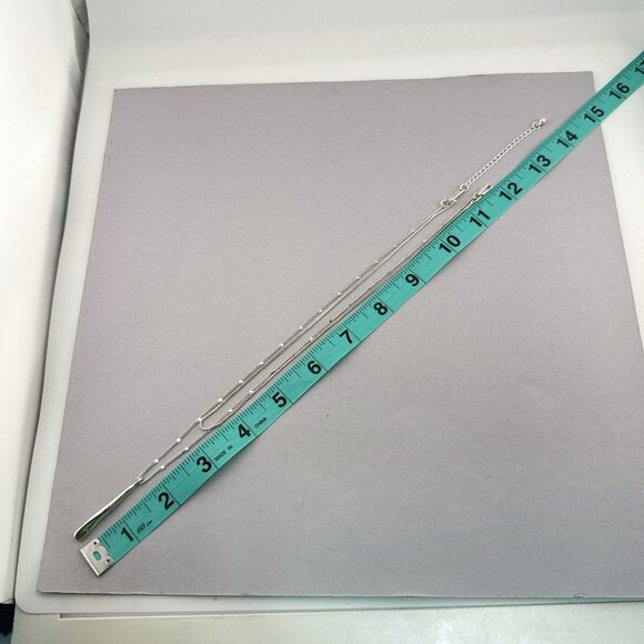 Jenny Bird Necklace Layered Minimalist Silver Plated Modernist Pendant - Picture 9 of 10